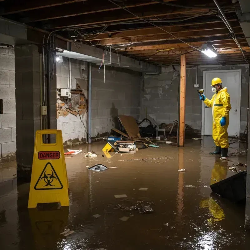 Flooded Basement Electrical Hazard in Lexington, TX Property